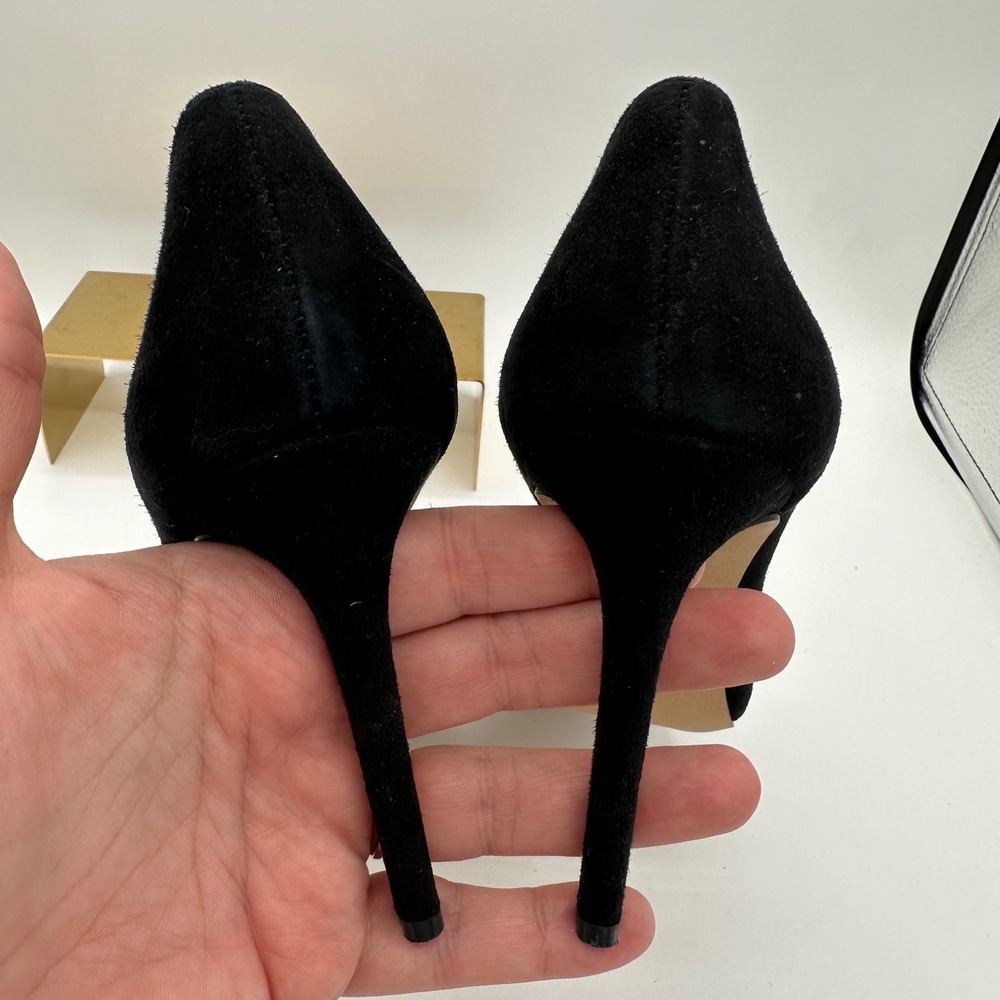 INC INTERNATIONAL CONCEPTS Black Suede D'Orsay Kenjay Pointed Toe Pumps 7 - Picture 8 of 12